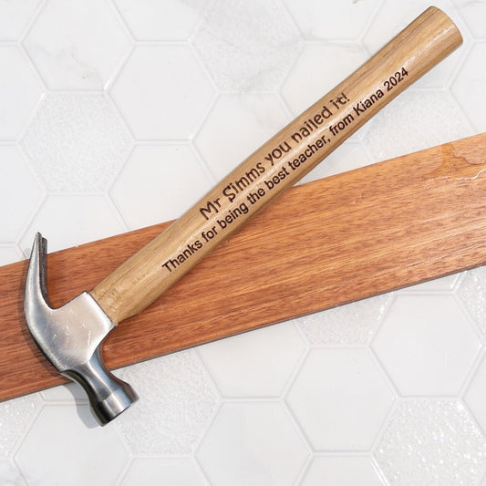 Personalised Teachers Hammer - KnK krafts