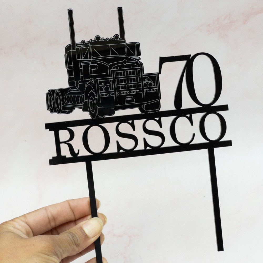 Personalised Truck Cake Topper| Customised - KnK krafts