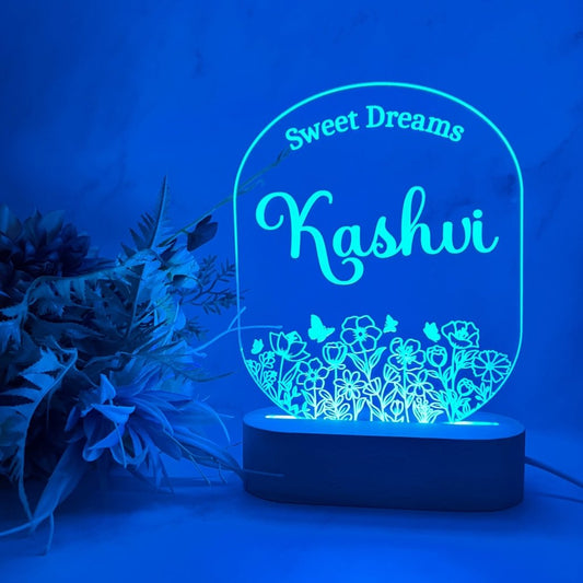 Personalised Wild Flower Night Light - KnK krafts
