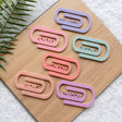 Weekly Acrylic Paper Clips - Set of 6 - KnK krafts