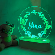 Personalised Butterfly Led Night Light - KnK krafts