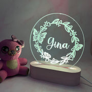 Personalised Butterfly Led Night Light - KnK krafts
