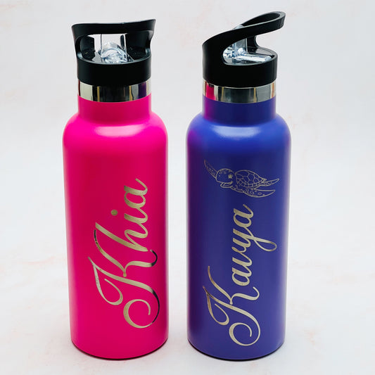 Stainless Steel Water Bottles Kids - Personalised - KnK krafts
