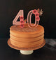 Age Cake Topper with Handmade Flowers - KnK krafts