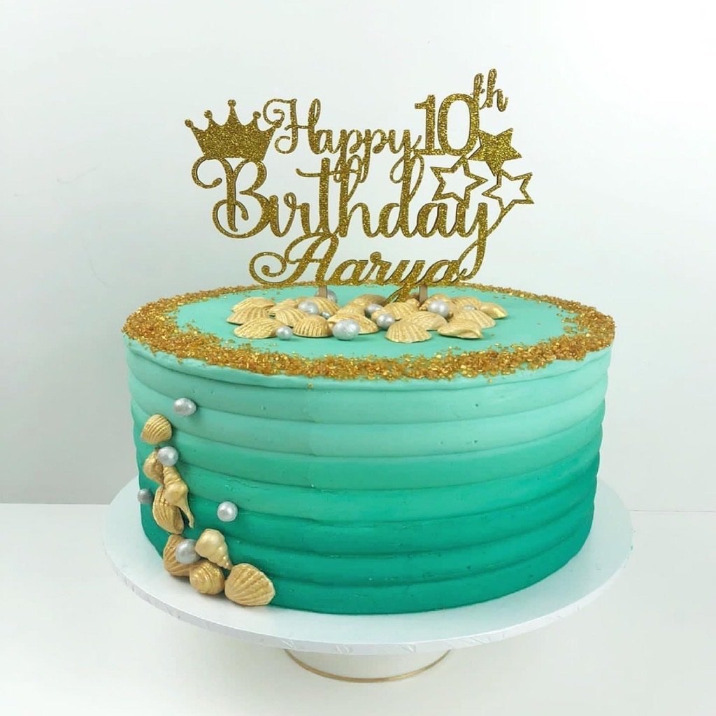 Crown and Stars Birthday Cake Topper - KnK krafts