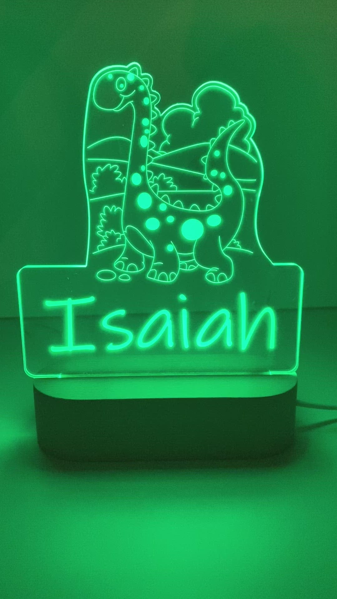 Personalised Dino Led Night Light - KnK krafts