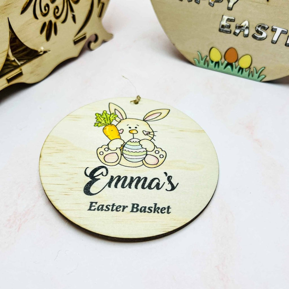 Easter Basket Tags - Wooden - KnK krafts