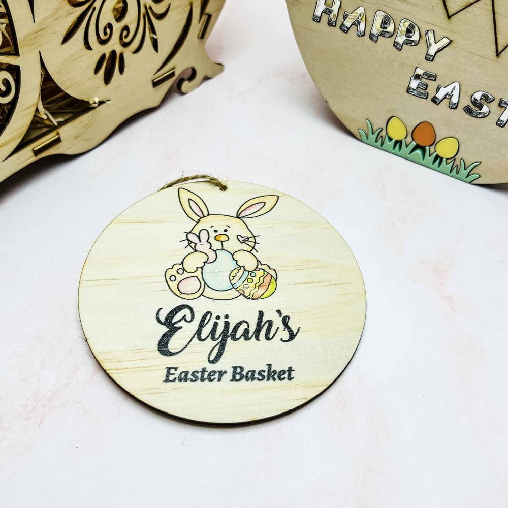 Easter Basket Tags - Wooden - KnK krafts