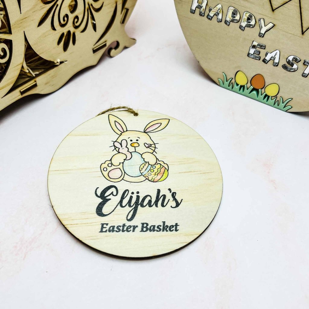 Easter Basket Tags - Wooden - KnK krafts
