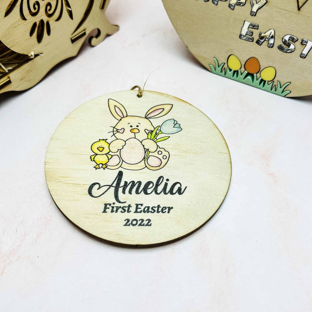 Easter Basket Tags - Wooden - KnK krafts