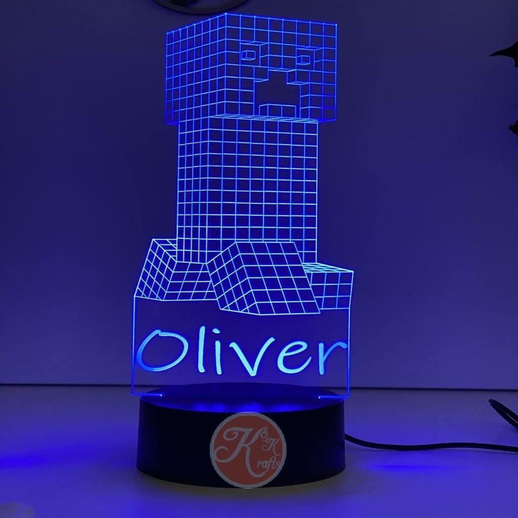 Personalised Minecraft Led Night Light – KnK krafts