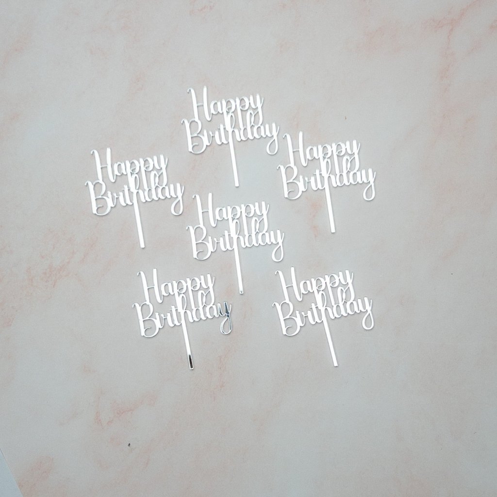 Mini Happy Birthday Cupcake Toppers - KnK krafts