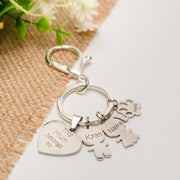 Mothers Day Keyring With Metal Charms - KnK krafts