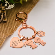 Mothers Day Keyring With Metal Charms - KnK krafts