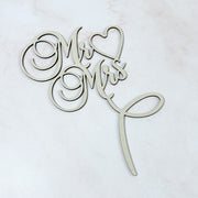 Mr and Mrs Wedding/ Engagement Topper - KnK krafts
