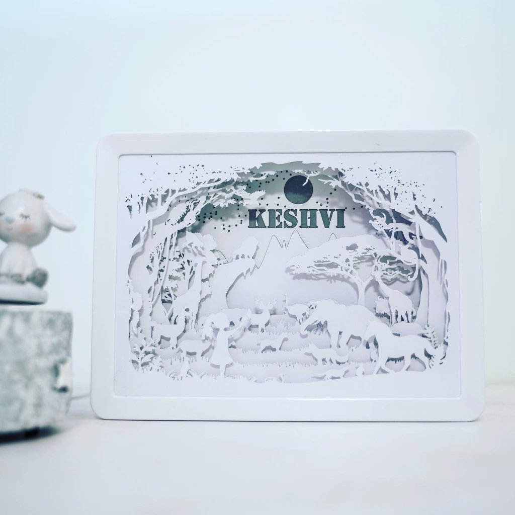 Paper Sculpture Shadow Light Box - KnK krafts