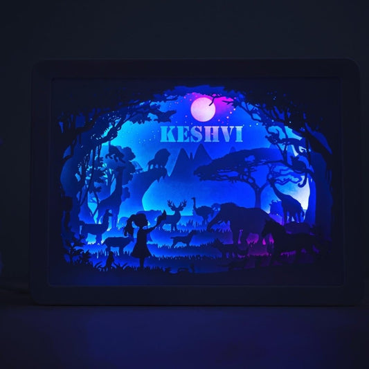 Paper Sculpture Shadow Light Box - KnK krafts