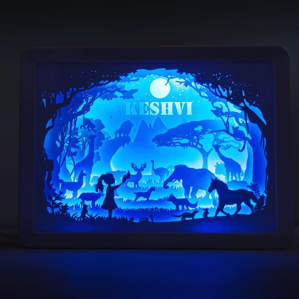 Paper Sculpture Shadow Light Box - KnK krafts