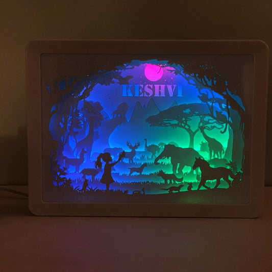 Paper Sculpture Shadow Light Box - KnK krafts