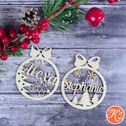 Personalised Bow Baubles - KnK krafts