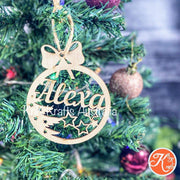 Personalised Bow Baubles - KnK krafts