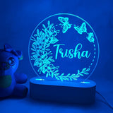 Personalised Butterfly Wreath Led Night Light - KnK krafts