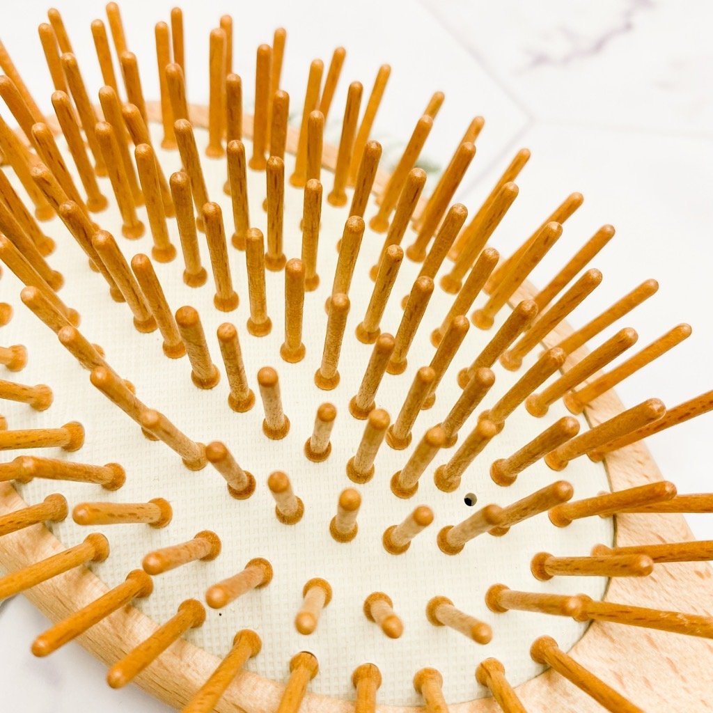 Personalised Engraved Bamboo Brush Oval - KnK krafts