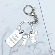 Personalised Father’s Day Keyring With One Charm - KnK krafts