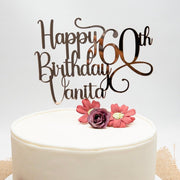 Personalised Happy Birthday with Age and Swirls - KnK krafts