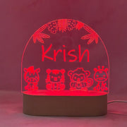 Personalised Jungle Led Night Light - KnK krafts