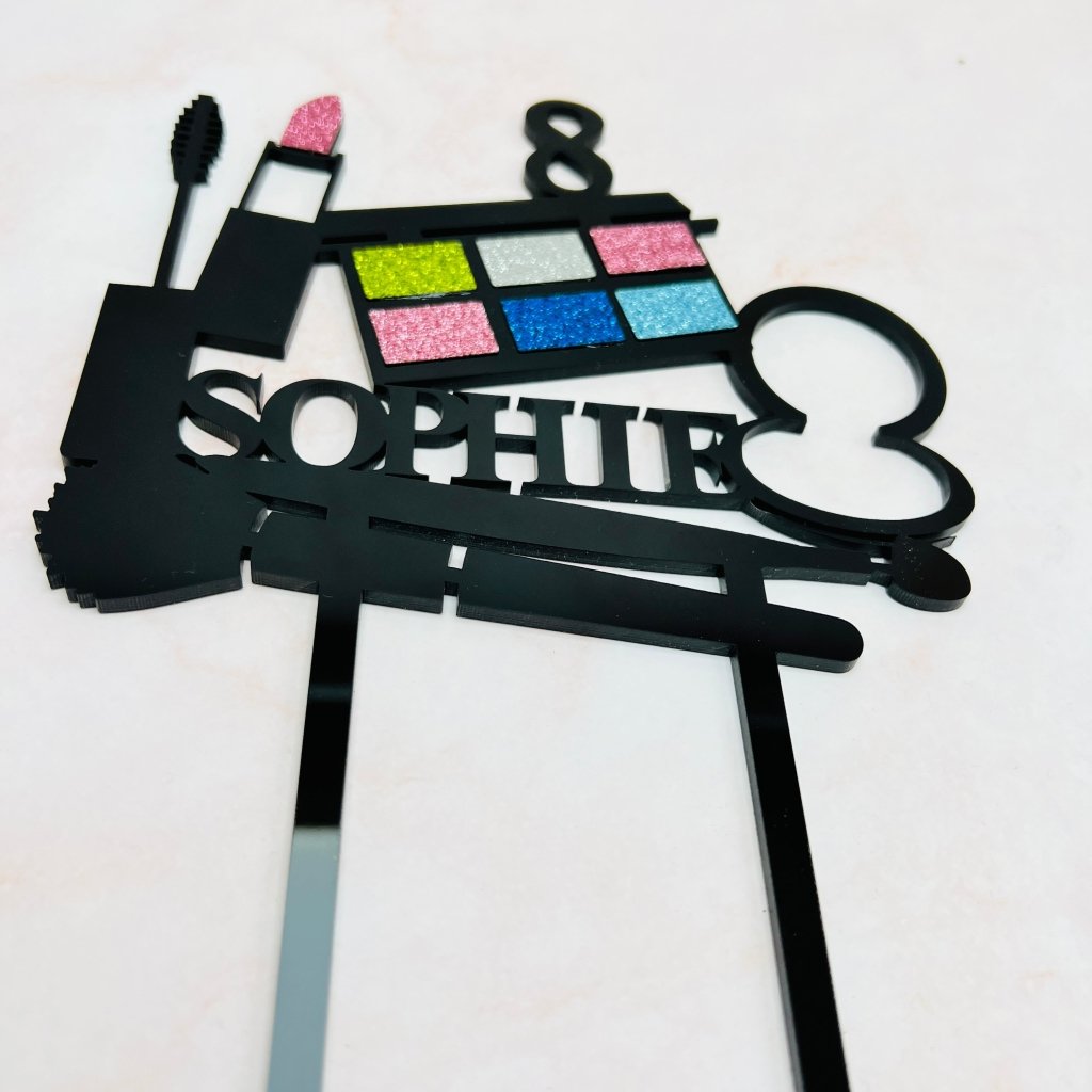 Personalised Makeup cake Topper - KnK krafts