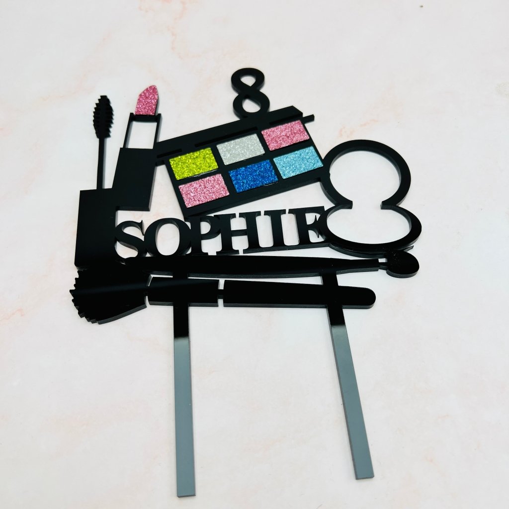 Personalised Makeup cake Topper - KnK krafts