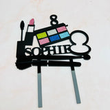 Personalised Makeup cake Topper - KnK krafts