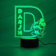 Personalised Monogram Mickey Led Night Light - KnK krafts