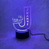Personalised Monogram Tik Tok Led Night Light - KnK krafts