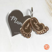 Personalised Mother's day keyring with charms - KnK krafts