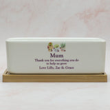 Personalised Mothers Day Planter Pots- Rectangle - KnK krafts