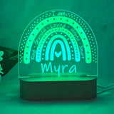 Personalised Motivational Rainbow Led Night Light - KnK krafts