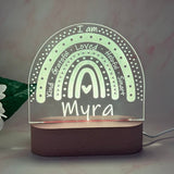 Personalised Motivational Rainbow Led Night Light - KnK krafts