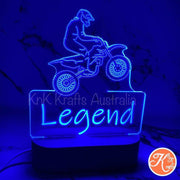 Personalised motorcycle Led Night Light - KnK krafts