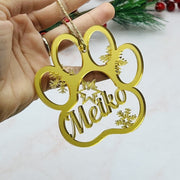 Personalised Paw Christmas Ornaments/Baubles - KnK krafts