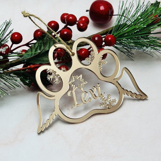 Personalised Pet Angels Christmas Ornaments/Baubles - KnK krafts