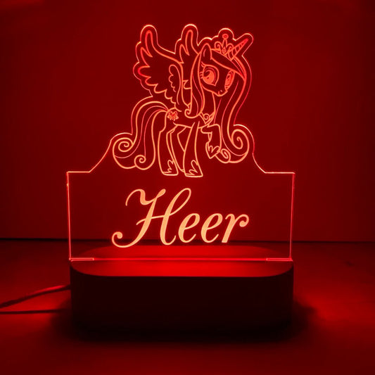 Personalised Pony Led Night Lamp - KnK krafts