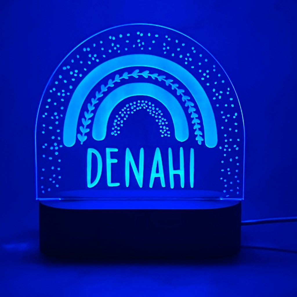 Personalised Rainbow Led Night Light - KnK krafts