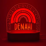 Personalised Rainbow Led Night Light - KnK krafts