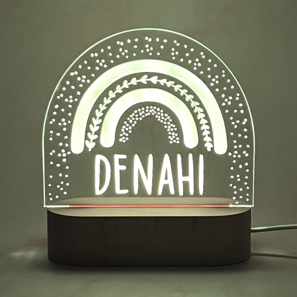Personalised Rainbow Led Night Light - KnK krafts