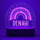 Personalised Rainbow Led Night Light - KnK krafts