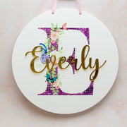 Personalised Round Name Plaque - KnK krafts