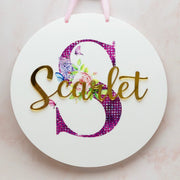 Personalised Round Name Plaque - KnK krafts