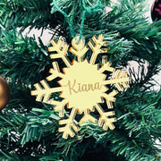 Personalised Snowflake Christmas Ornaments - KnK krafts